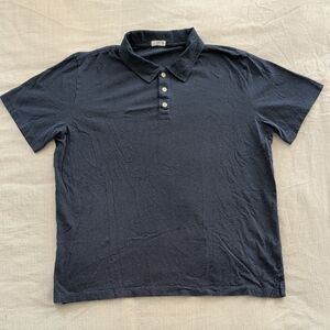 Flint and Tinder Cotton Hemp Polo Shirt - Navy